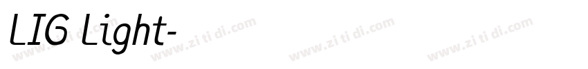 LIG Light字体转换
